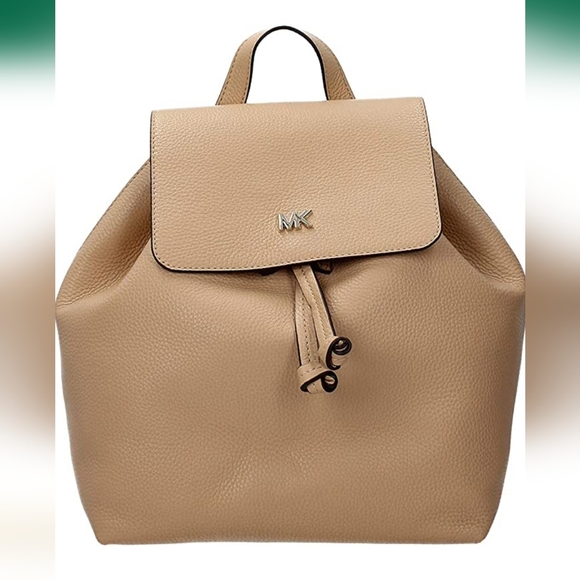 Michael Kors Handbags - Michael Kors Junie Flap Pebbled Leather Backpack